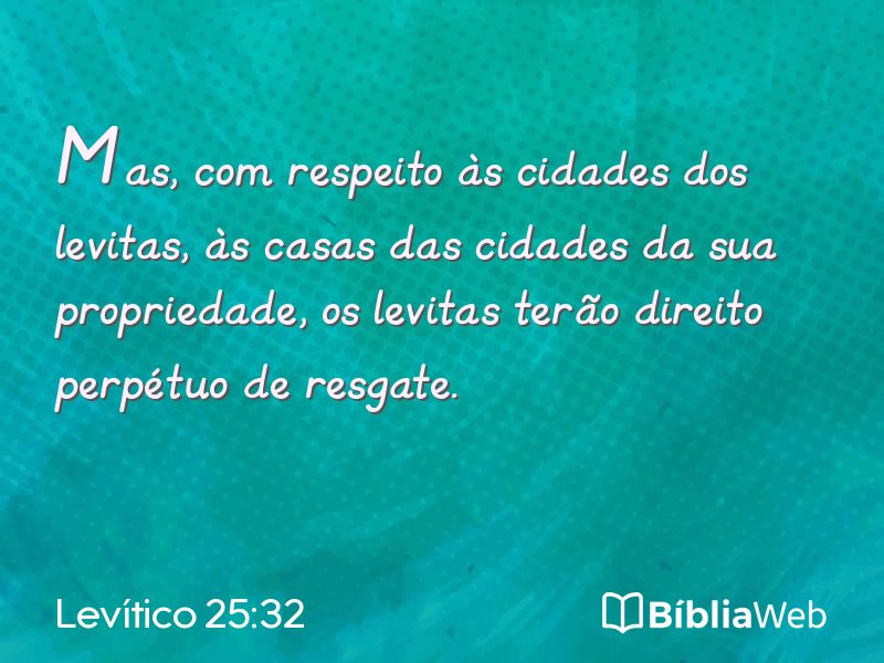 Levítico 25:32 em imagem para compartilhar