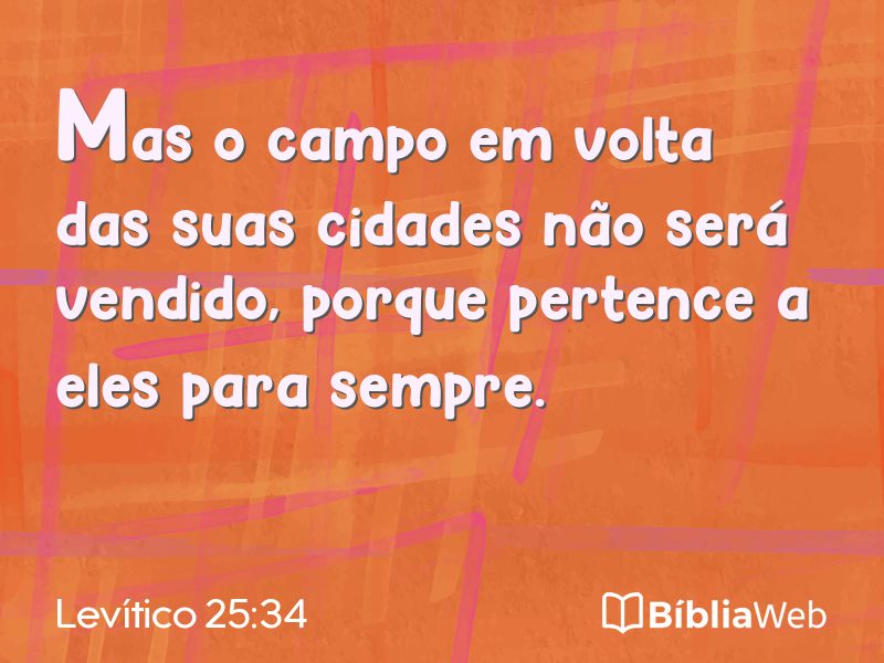 Levítico 25:34 em imagem para compartilhar