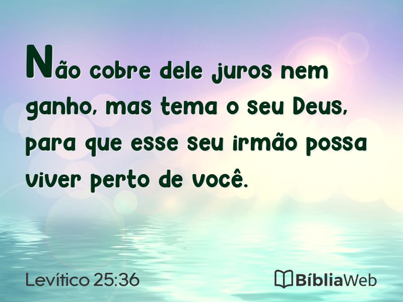 Levítico 25:36 em imagem para compartilhar