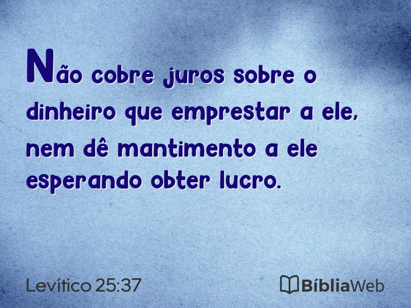 Levítico 25:37 em imagem para compartilhar