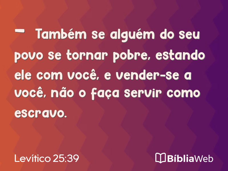 Levítico 25:39 em imagem para compartilhar