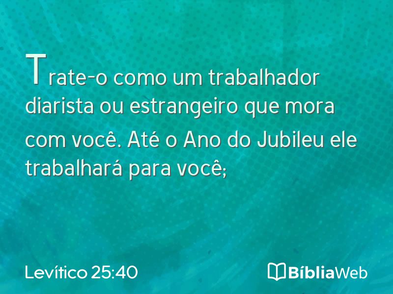 Levítico 25:40 em imagem para compartilhar