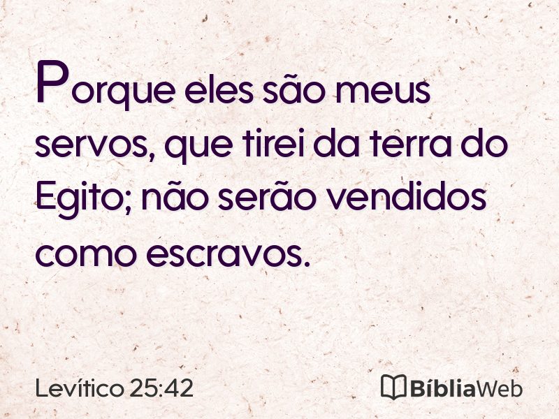 Levítico 25:42 em imagem para compartilhar