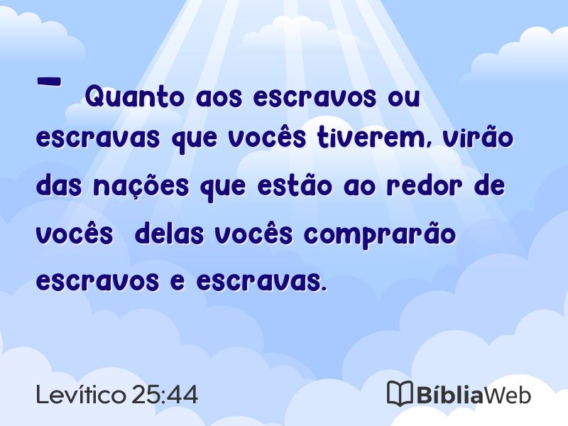 Levítico 25:44 em imagem para compartilhar