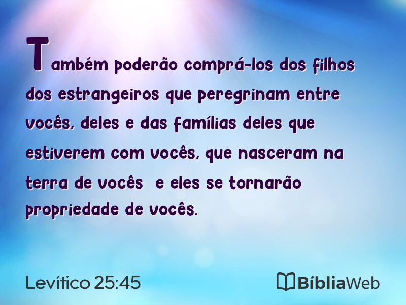 Levítico 25:45 em imagem para compartilhar