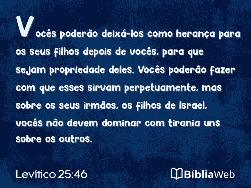 Levítico 25:46 em imagem para compartilhar
