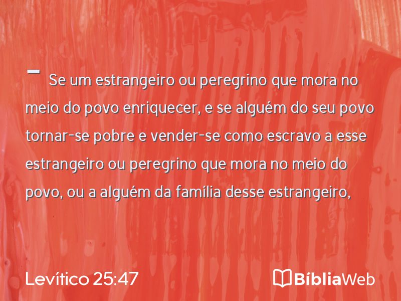 Levítico 25:47 em imagem para compartilhar