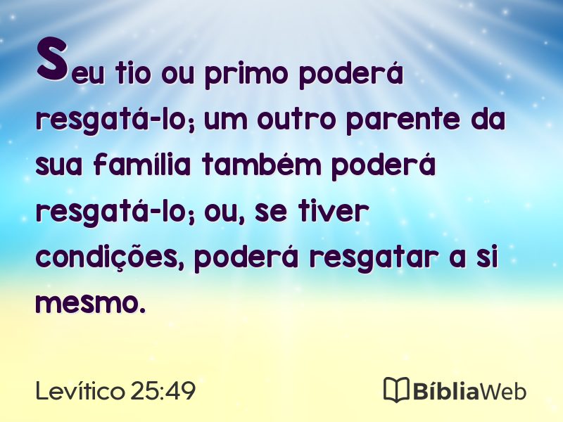 Levítico 25:49 em imagem para compartilhar