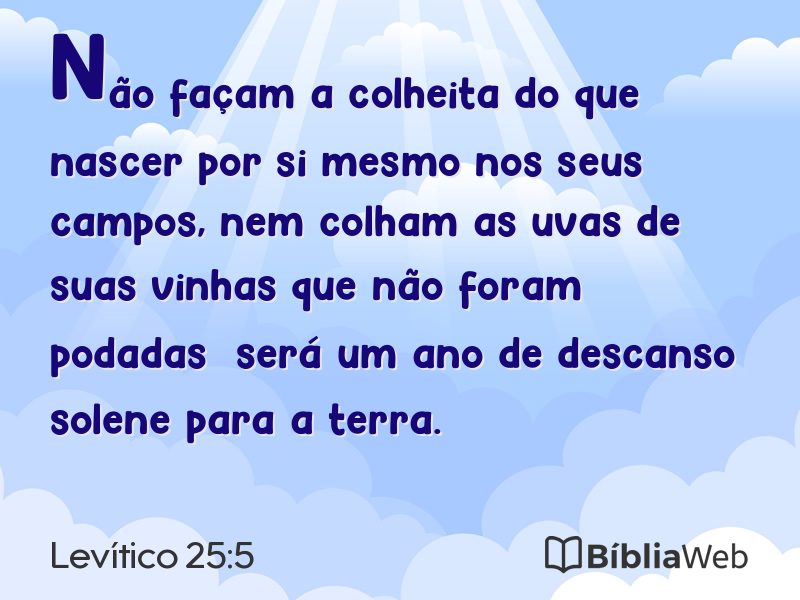 Levítico 25:5 em imagem para compartilhar