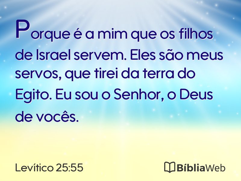 Levítico 25:55 em imagem para compartilhar