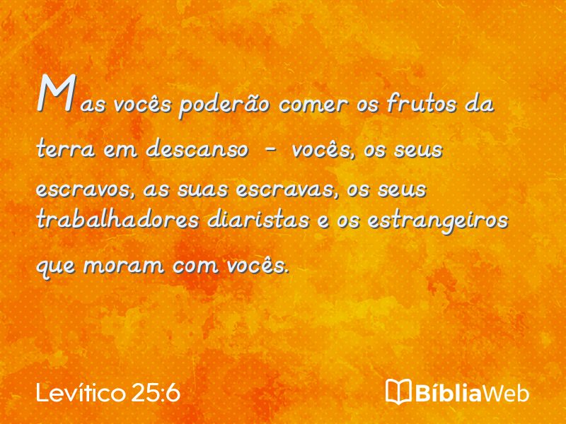 Levítico 25:6 em imagem para compartilhar