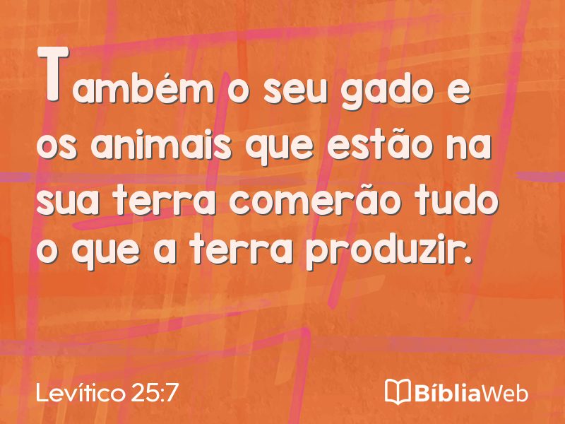 Levítico 25:7 em imagem para compartilhar