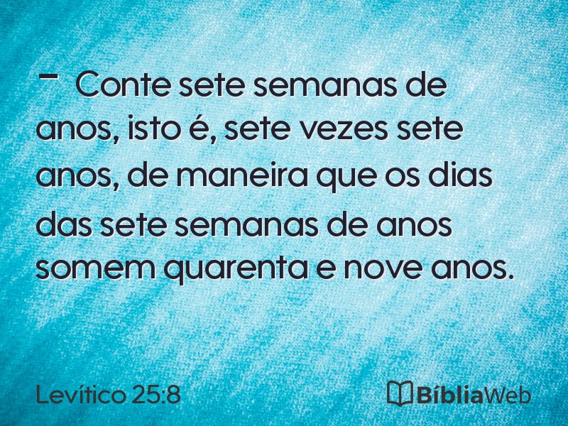 Levítico 25:8 em imagem para compartilhar