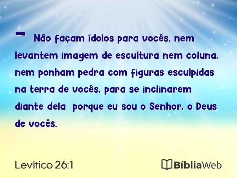 Levítico 26:1 em imagem para compartilhar