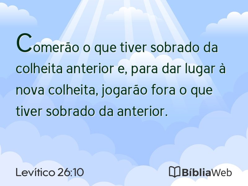Levítico 26:10 em imagem para compartilhar