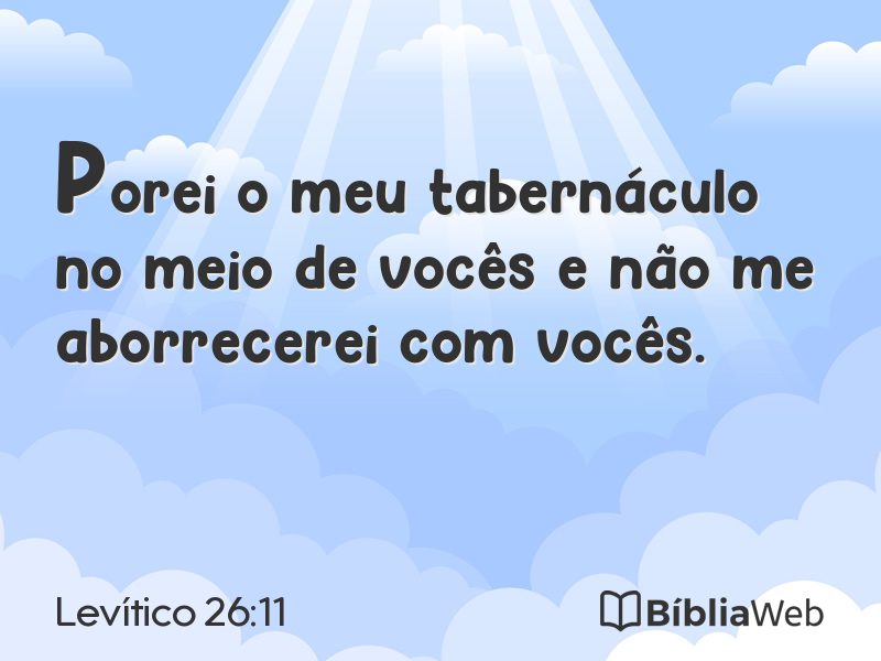 Levítico 26:11 em imagem para compartilhar