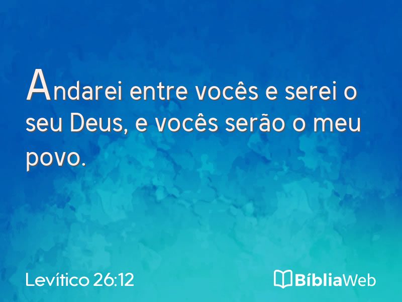 Levítico 26:12 em imagem para compartilhar