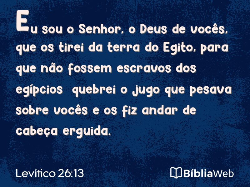 Levítico 26:13 em imagem para compartilhar
