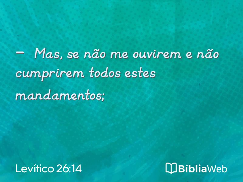 Levítico 26:14 em imagem para compartilhar