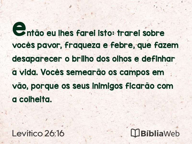 Levítico 26:16 em imagem para compartilhar