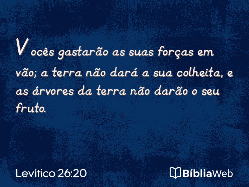 Levítico 26:20 em imagem para compartilhar
