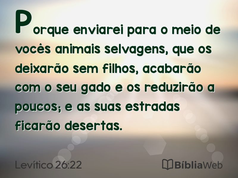 Levítico 26:22 em imagem para compartilhar