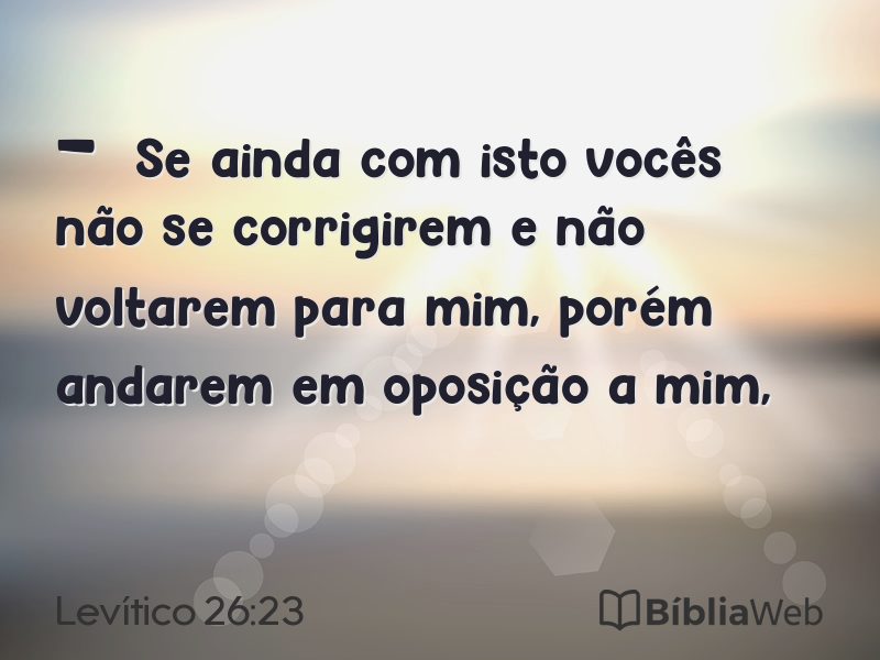 Levítico 26:23 em imagem para compartilhar