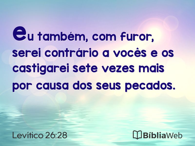 Levítico 26:28 em imagem para compartilhar
