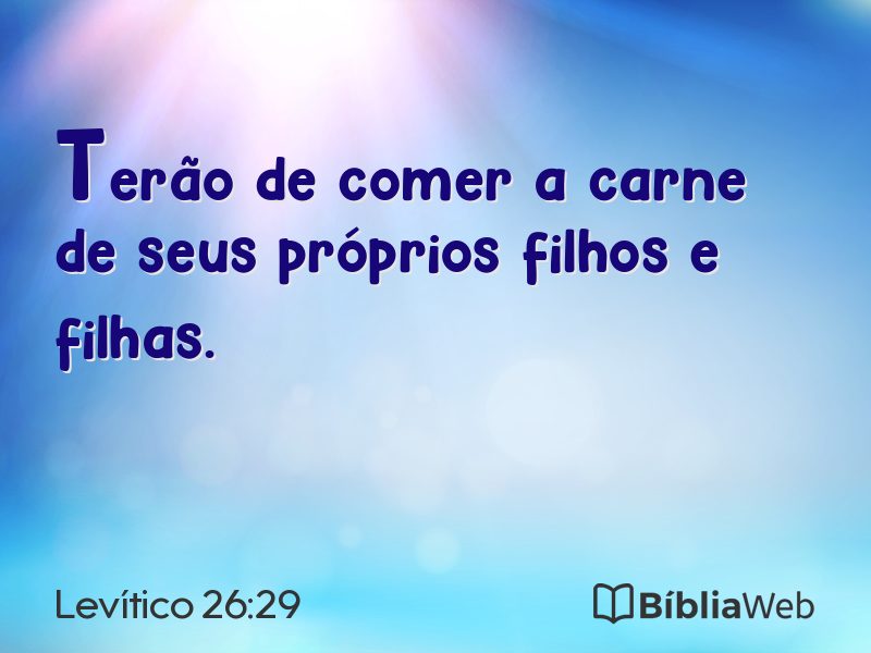 Levítico 26:29 em imagem para compartilhar