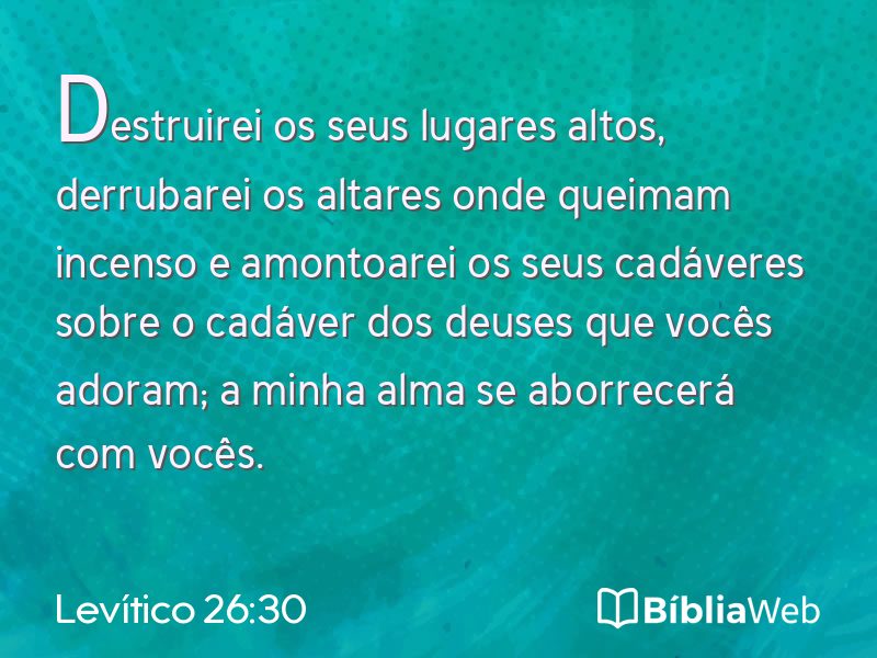 Levítico 26:30 em imagem para compartilhar
