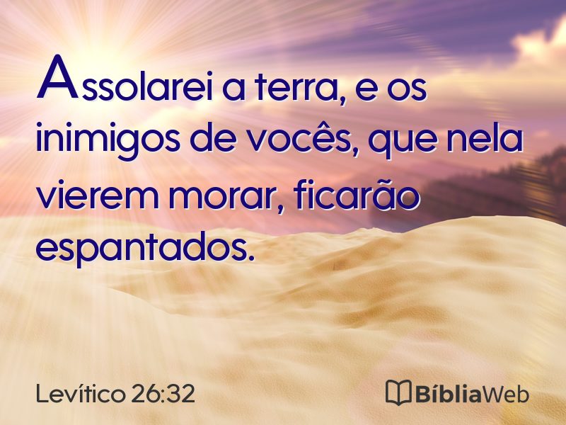 Levítico 26:32 em imagem para compartilhar
