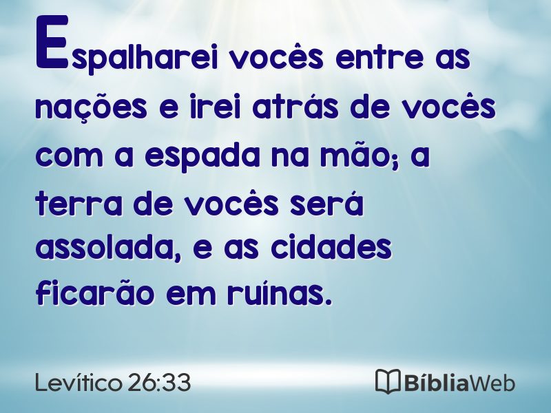 Levítico 26:33 em imagem para compartilhar