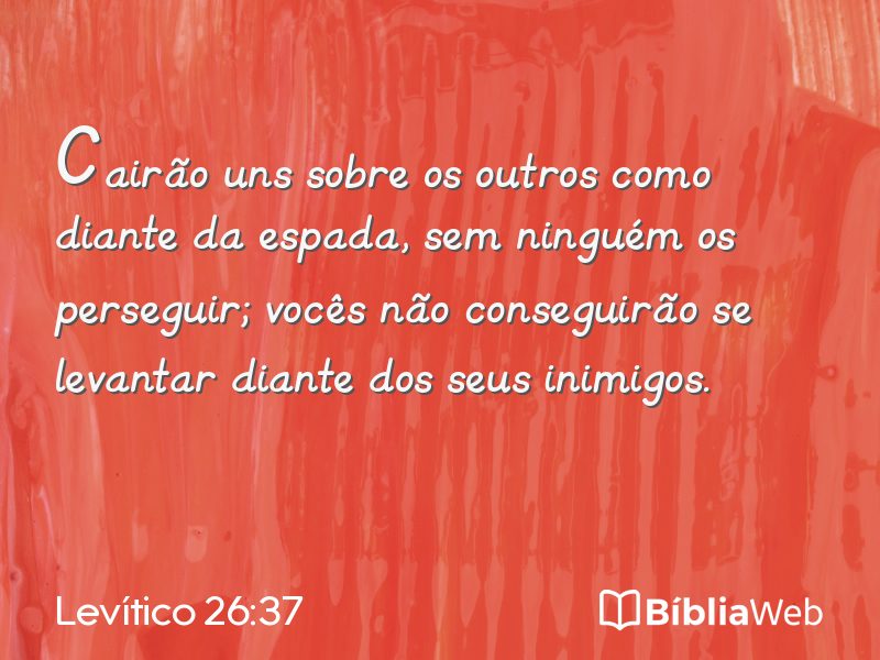 Levítico 26:37 em imagem para compartilhar