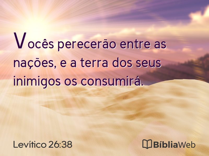 Levítico 26:38 em imagem para compartilhar