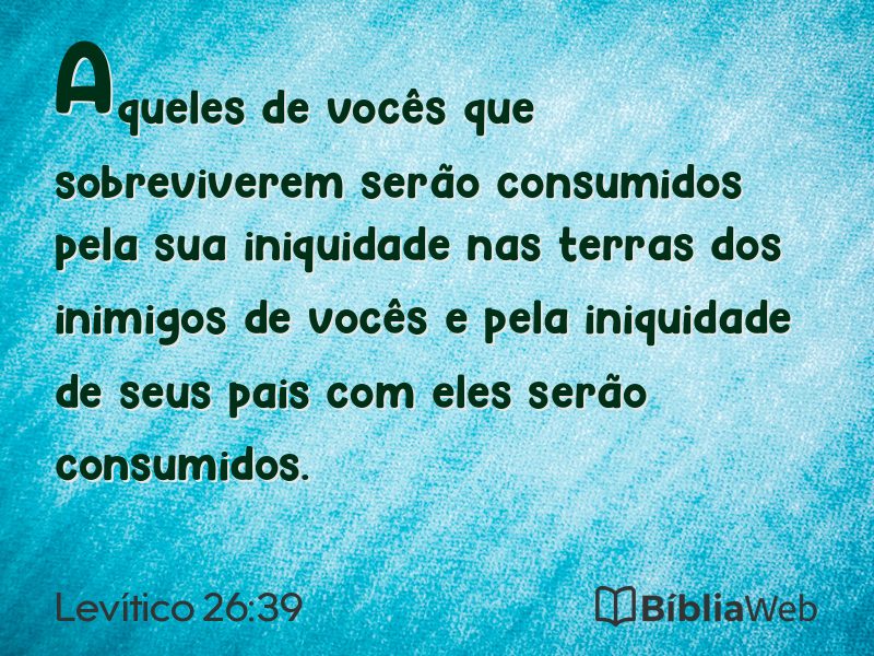 Levítico 26:39 em imagem para compartilhar