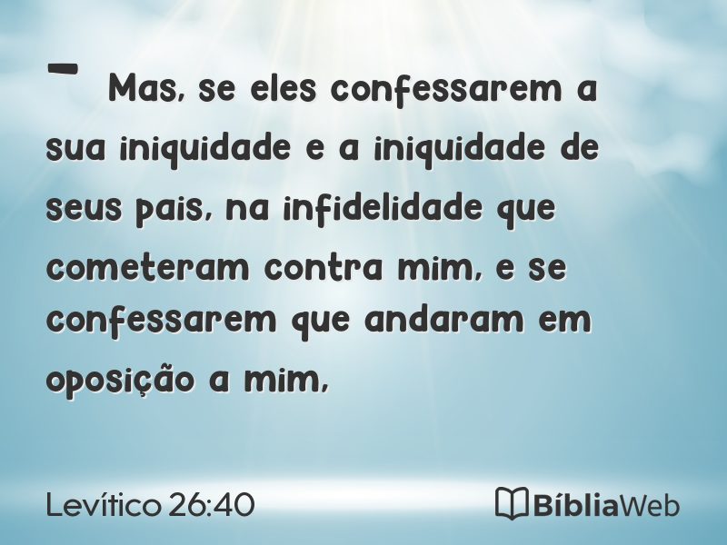 Levítico 26:40 em imagem para compartilhar