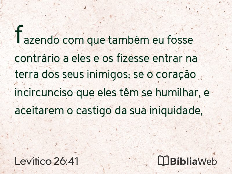 Levítico 26:41 em imagem para compartilhar