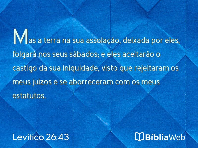 Levítico 26:43 em imagem para compartilhar