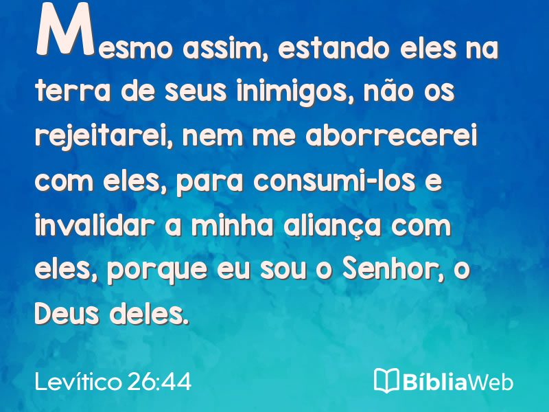Levítico 26:44 em imagem para compartilhar