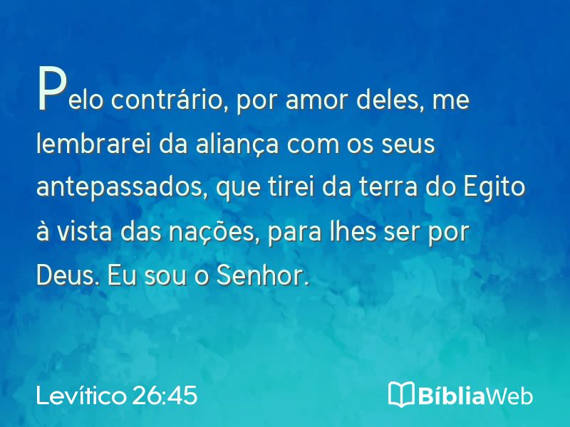 Levítico 26:45 em imagem para compartilhar