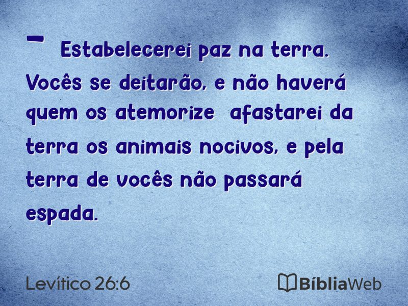 Levítico 26:6 em imagem para compartilhar