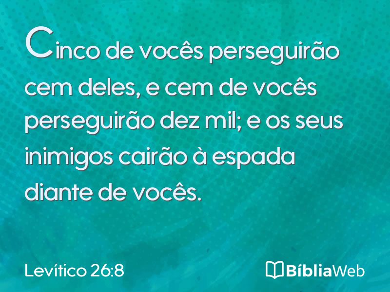 Levítico 26:8 em imagem para compartilhar