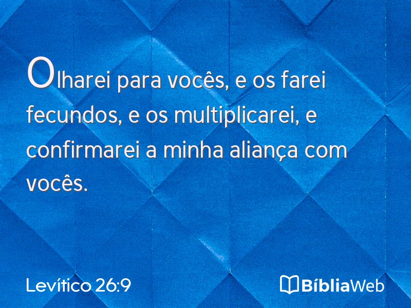 Levítico 26:9 em imagem para compartilhar