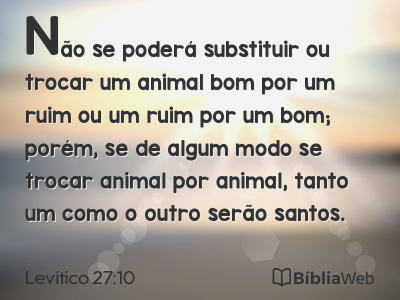 Levítico 27:10 em imagem para compartilhar