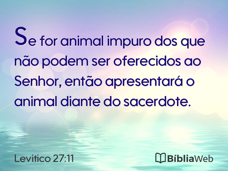Levítico 27:11 em imagem para compartilhar