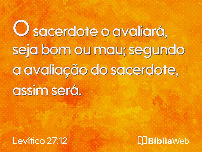 Levítico 27:12 em imagem para compartilhar