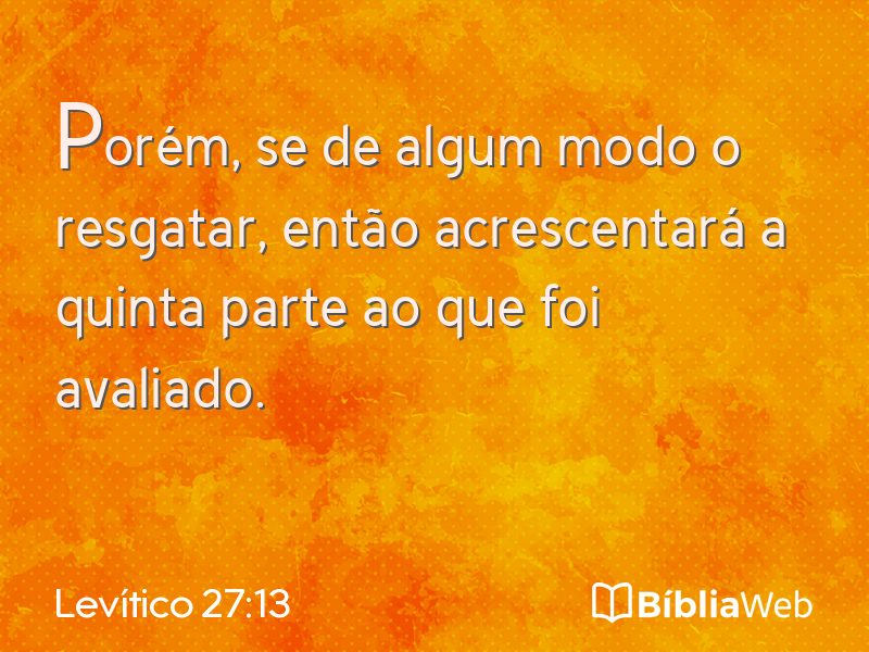 Levítico 27:13 em imagem para compartilhar