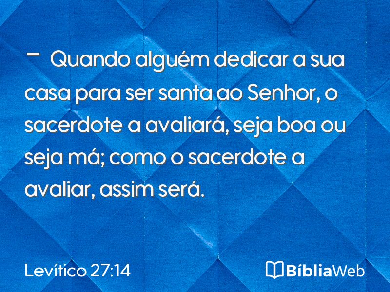 Levítico 27:14 em imagem para compartilhar