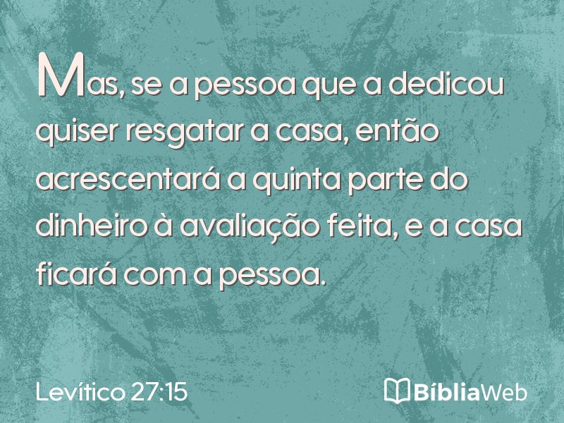 Levítico 27:15 em imagem para compartilhar