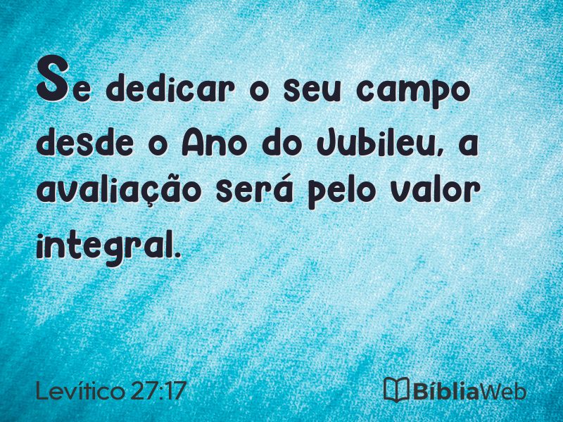 Levítico 27:17 em imagem para compartilhar